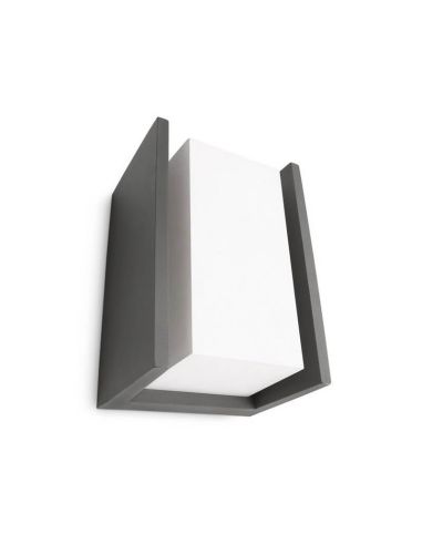 Aplique LED exterior BRIDGE Antracita IP44 2700K E27 | LeonLeds