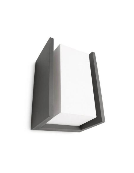 Aplique LED exterior BRIDGE Antracita IP44 2700K E27 | LeonLeds