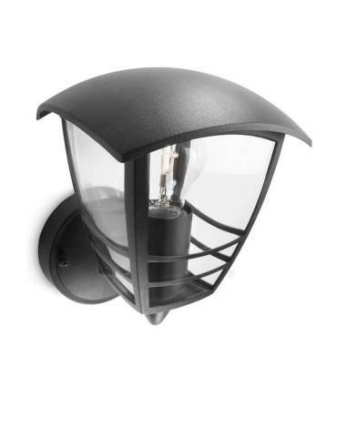Aplique de pared LED CREEK negro con soporte IP44 MyGarden | LeonLeds