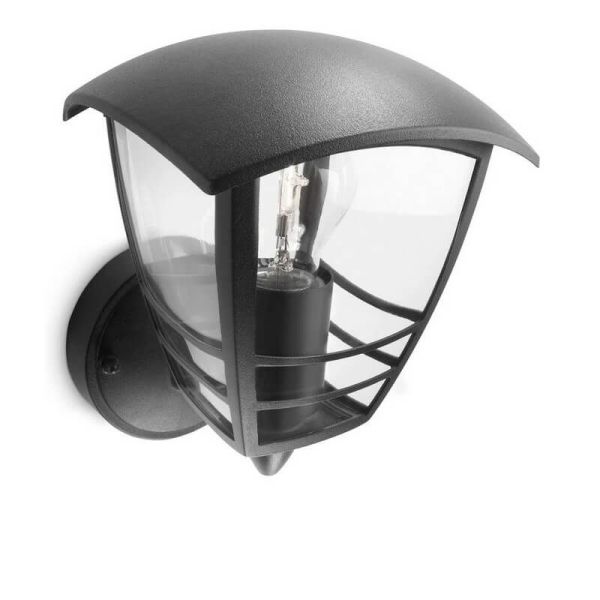 Aplique de pared LED CREEK negro con soporte IP44 MyGarden | LeonLeds