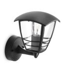 Aplique de pared LED CREEK negro con soporte IP44 MyGarden | LeonLeds