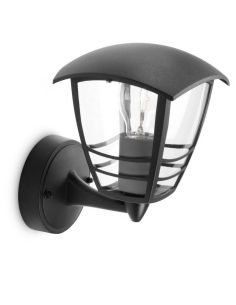 Aplique de pared LED CREEK negro con soporte IP44 MyGarden | LeonLeds