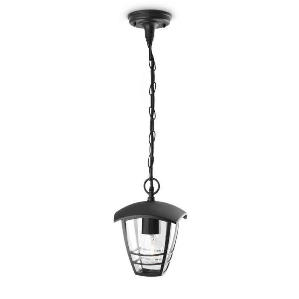 Candeeiro de teto exterior preto CREEK 1x60W E27 MyGarden | LeonLeds