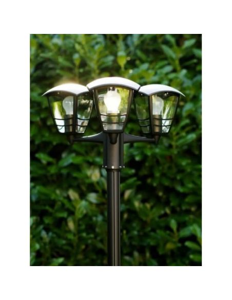 Farola LED exterior clásica CREEK negro 184cm IP44 MyGarden | LeonLeds
