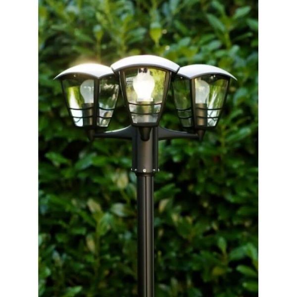 Farola LED exterior clásica CREEK negro 184cm IP44 MyGarden | LeonLeds