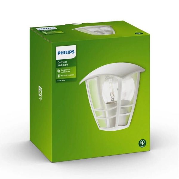 Aplique de pared exterior CREEK blanco IP44 MyGarden | LeonLeds