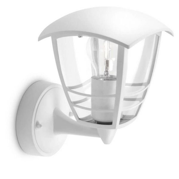 Aplique pared exterior CREEK blanco 1x60W E27 IP44 MyGarden | LeonLeds