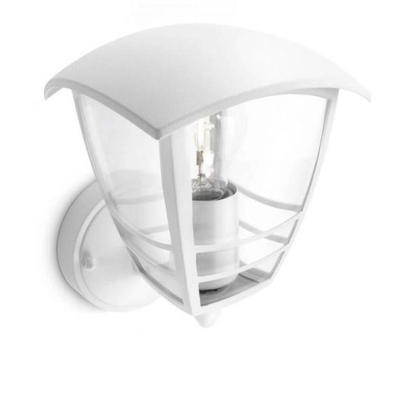 Aplique pared exterior CREEK blanco 1x60W E27 IP44 MyGarden | LeonLeds