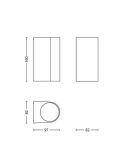 Aplique pared NIGHTINGALE luz arriba/abajo IP44 MyGarden | LeonLeds