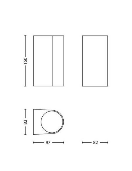 Aplique de pared exterior NIGHTINGALE IP44 MyGarden | LeonLeds