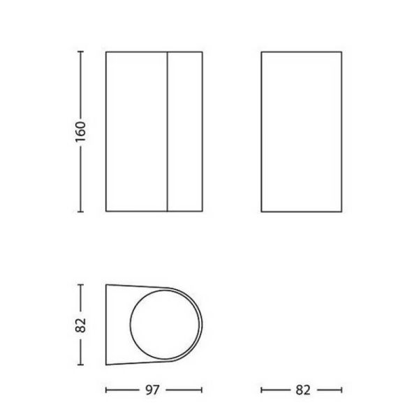 Aplique de pared exterior NIGHTINGALE IP44 MyGarden | LeonLeds