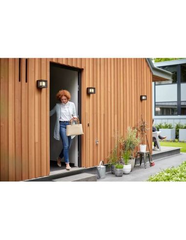 Aplique de pared LED exterior PARTERRE cubo IP44 MyGarden | LeonLeds