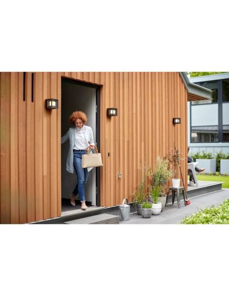 Aplique de pared LED exterior PARTERRE cubo IP44 MyGarden | LeonLeds
