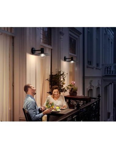 Aplique exterior SKUA negro moderno y sencillo MyGarden | LeonLeds