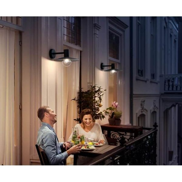 Aplique exterior SKUA negro moderno y sencillo MyGarden | LeonLeds