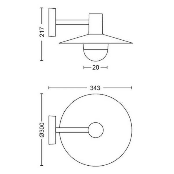 Aplique exterior SKUA negro moderno y sencillo MyGarden | LeonLeds
