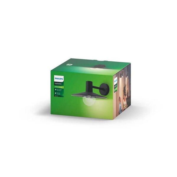 Aplique exterior SKUA negro moderno y sencillo MyGarden | LeonLeds