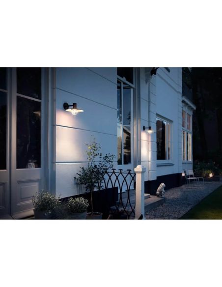 Applique d'extérieur SKUA noire, moderne et simple, MyGarden | LéonLeds