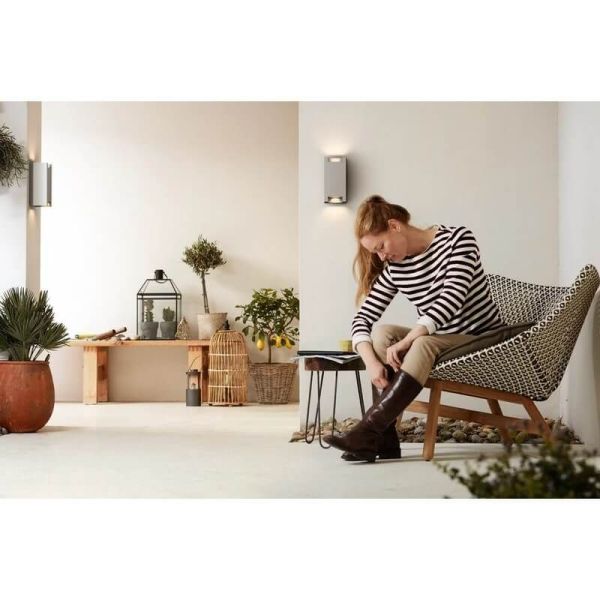 Aplique pared LED exterior TROWEL luz arriba/abajo IP44 | LeonLeds