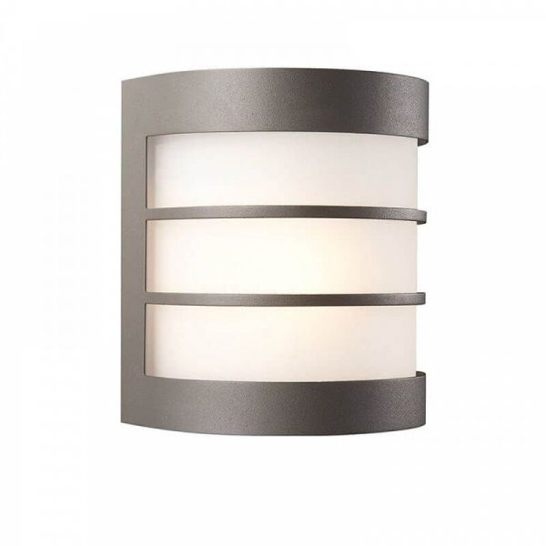 Aplique pared LED cilíndrico CALGARY antracita IP44 MyGarden| LeonLeds