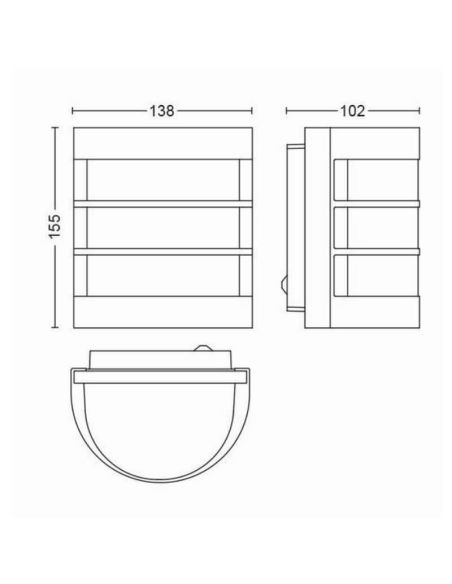Arandela LED cilíndrica antracite CALGARY IP44 MyGarden| LeonLeds