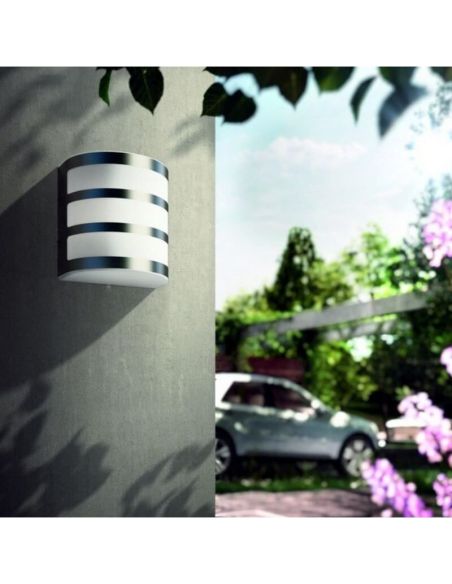 Aplique pared LED cilíndrico CALGARY antracita IP44 MyGarden| LeonLeds