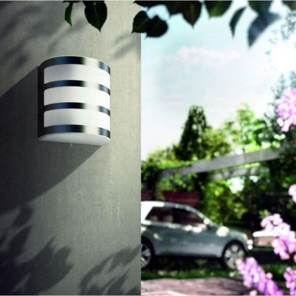 Applique LED cylindrique anthracite CALGARY IP44 MyGarden| LéonLeds