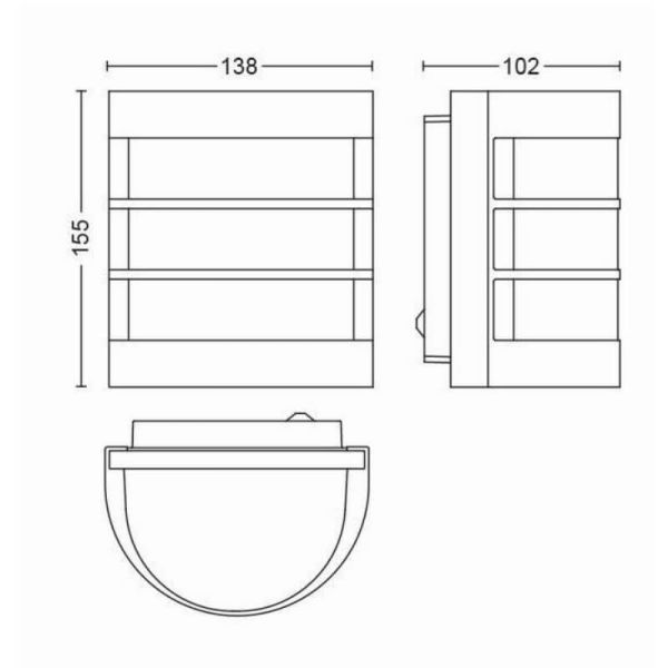 Aplique pared exterior LED CALGARY cilíndrico IP44 MyGarden | LeonLeds