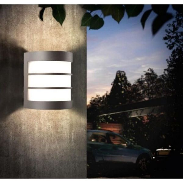 Aplique pared exterior LED CALGARY cilíndrico IP44 MyGarden | LeonLeds