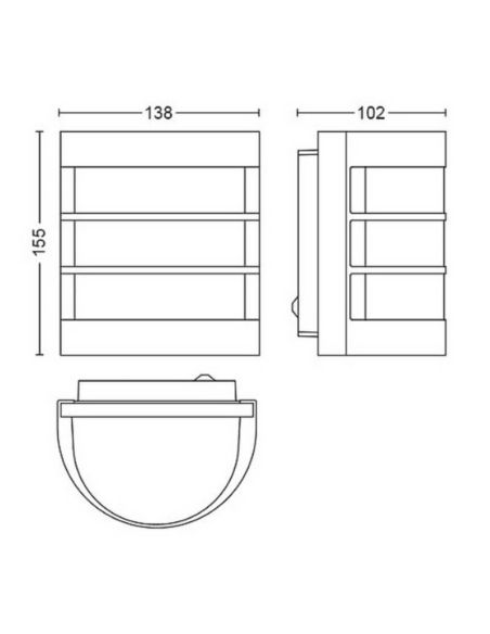 Aplique pared LED exterior CALGARY sensor de movimiento IP44| LeonLeds