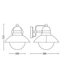 Aplique exterior vintage DAMASCUS color bronce 1x60W IP44 | LeonLeds