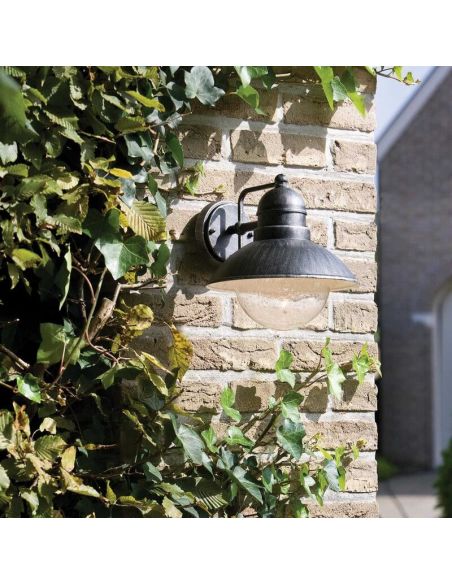 Arandela vintage para exterior DAMASCUS cor bronze 1x60W IP44 | LeonLeds