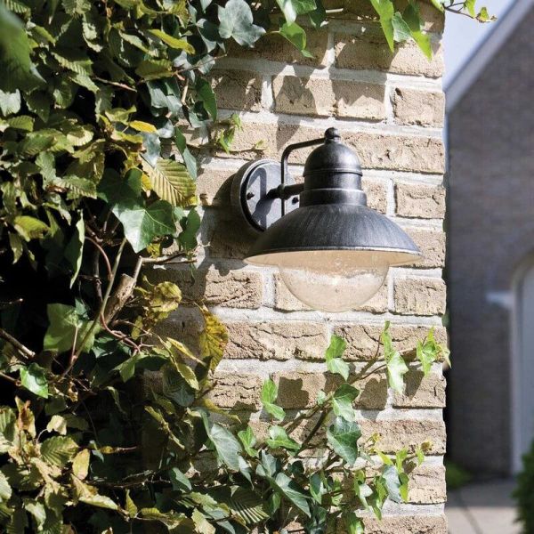 Arandela vintage para exterior DAMASCUS cor bronze 1x60W IP44 | LeonLeds