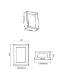 Aplique pared LED WITHAM incl.1x10,5W 1100Lm regulable IP54| LeonLeds