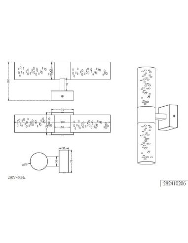 Aplique para baño LED BOLSA luz...