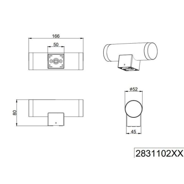 Aplique baño LED RAY 2 luces arriba/abajo incl.2x4W | LeonLeds