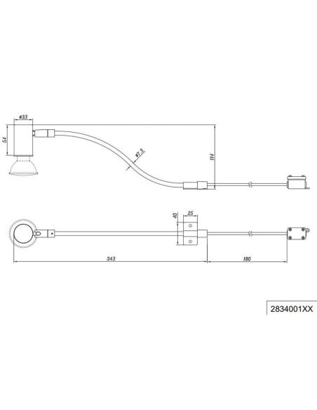 Aplique de baño GIADA Metal y Negro IP44 | LeonLeds