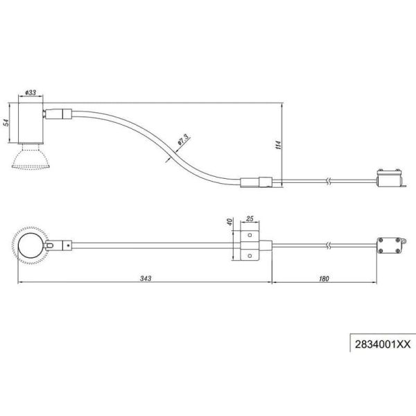 Aplique de baño GIADA Metal y Negro IP44 | LeonLeds