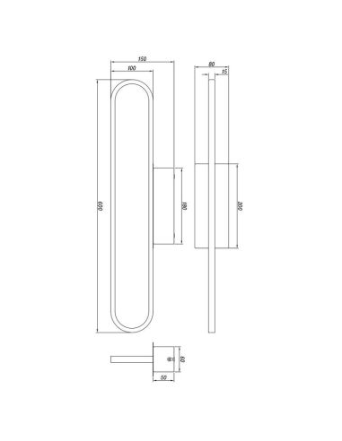 Aplique para baño LED GIANNI pequeño,...