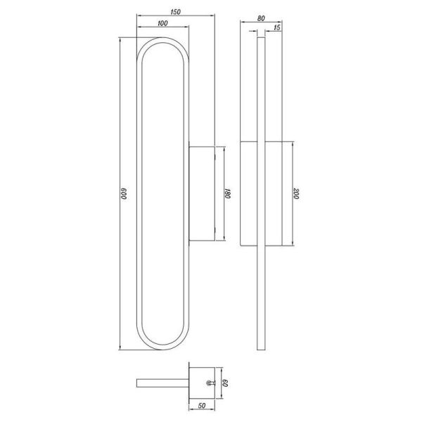 Aplique para baño LED GIANNI pequeño,...