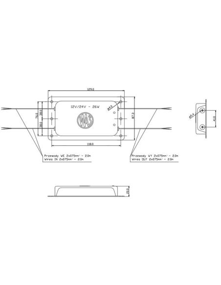 Medidas Caja Control Elimina Fallos para LED con dos Salidas 12V 24V 26W Can-Bus Free Was | LeonLeds