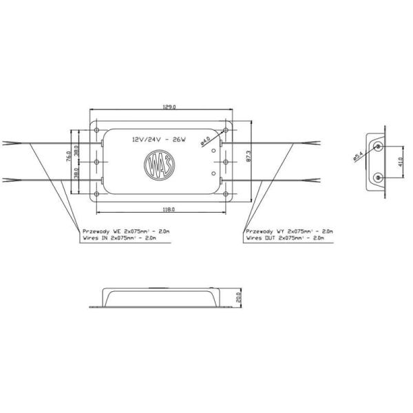 Medidas Caja Control Elimina Fallos para LED con dos Salidas 12V 24V 26W Can-Bus Free Was | LeonLeds