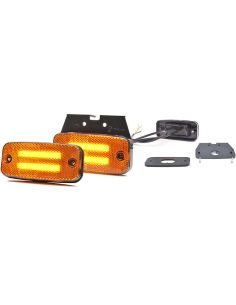 Medidor Lateral LED com 2 Linhas Neon com Pisca e Refletor e Suporte ADR 12V-24V SM1 5 IA 1137 ADR | LeonLeds 2