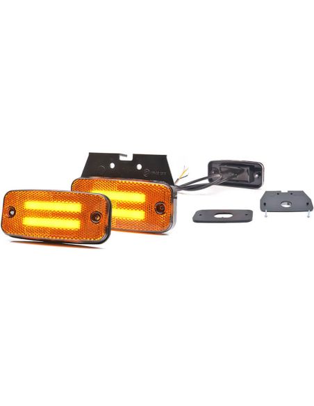 Medidor Lateral LED com 2 Linhas Neon com Pisca e Refletor e Suporte ADR 12V-24V SM1 5 IA 1137 ADR | LeonLeds