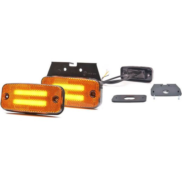 Galibo Lateral LED con 2 Lineas Neon con Intermitente y Catadióptrico y Soprte ADR 12V-24V SM1 5 IA 1137 ADR | LeonLeds