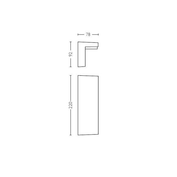 Aplique LED exterior BUSTAN 3.8W 4000K Ultra Eficiente IP44 | LeonLeds