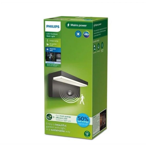 Aplique LED exterior BUSTAN 3.8W 4000K sensor movimiento IP44 | LeonLeds