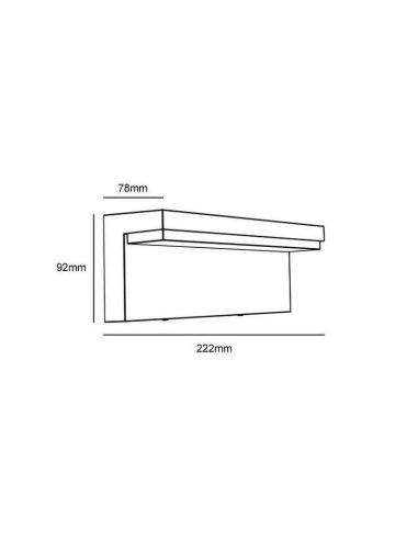 Aplique LED exterior BUSTAN 3.8W 2700K Ultra Eficiente IP44 | LeonLeds