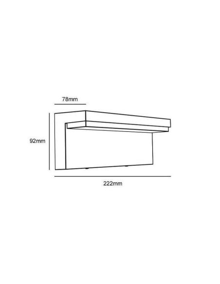 Aplique LED exterior BUSTAN 3.8W 2700K Ultra Eficiente IP44 | LeonLeds