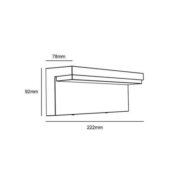 Aplique LED exterior BUSTAN 3.8W 2700K Ultra Eficiente IP44 | LeonLeds